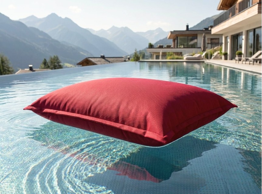 Cuscino gigante galleggiante per piscina in tessuto