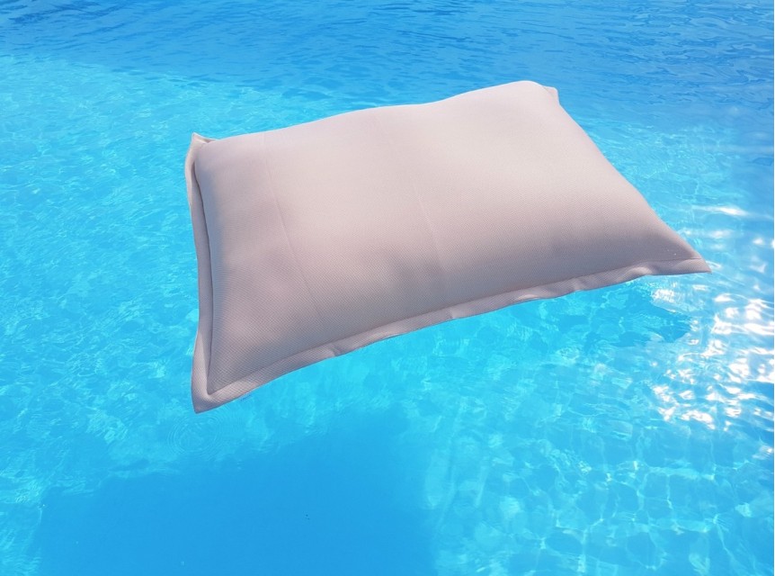 Cuscino galleggiante in tessuto per piscina con seduta ergonomica