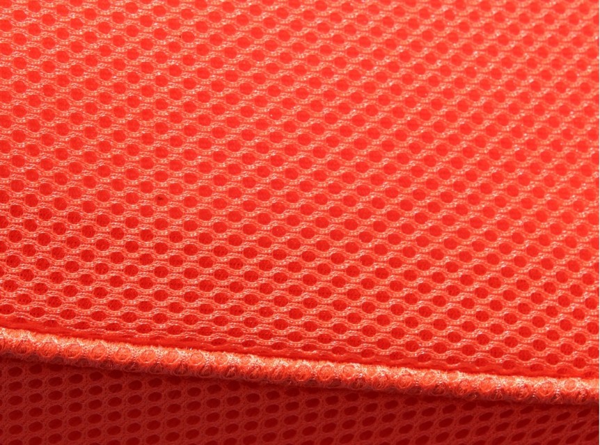 Dettaglio tessuto colorato per piscina arancione