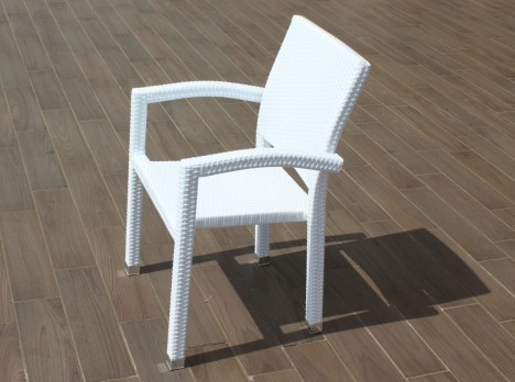 Poltroncina impilabile per esterni contract