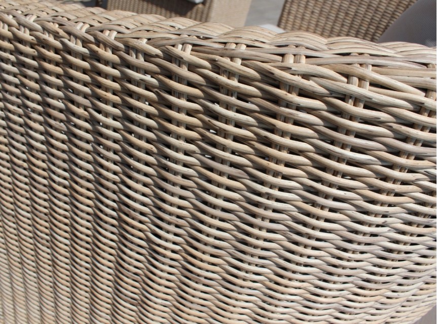 Intreccio in fibra sintetica semitonda per esterno