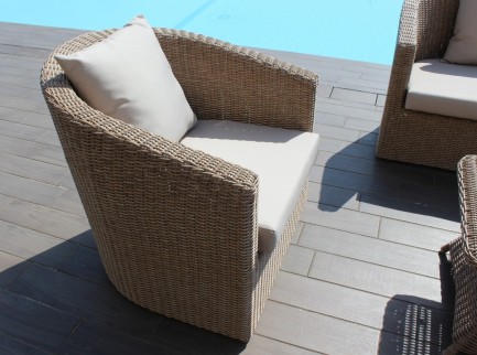 Salotto per esterno di design in fibra sintetica Deva 2