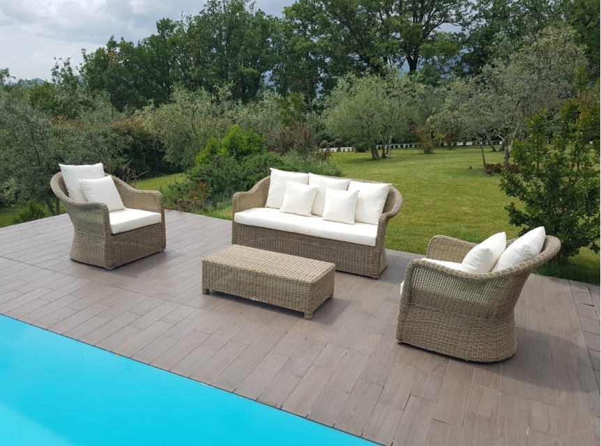 Set lounge da giardino Vilena resistente agli agenti atmosferici