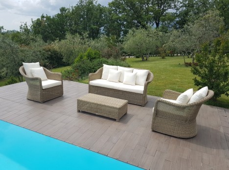 Set lounge da giardino Vilena resistente agli agenti atmosferici