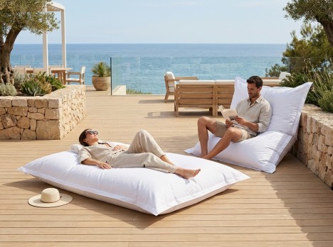 Cuscino gigante per esterno bianco