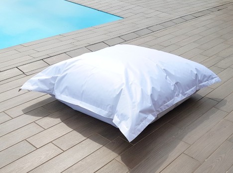 Cuscino rettangolare 180x140 da esterno in tessuto bianco