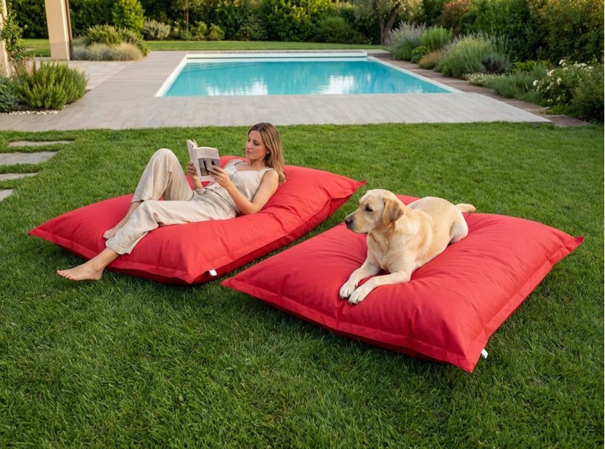 Cuscino gigante da esterno rosso