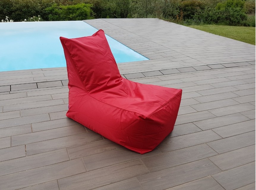 Poltroncina per esterno in tessuto outdoor rosso