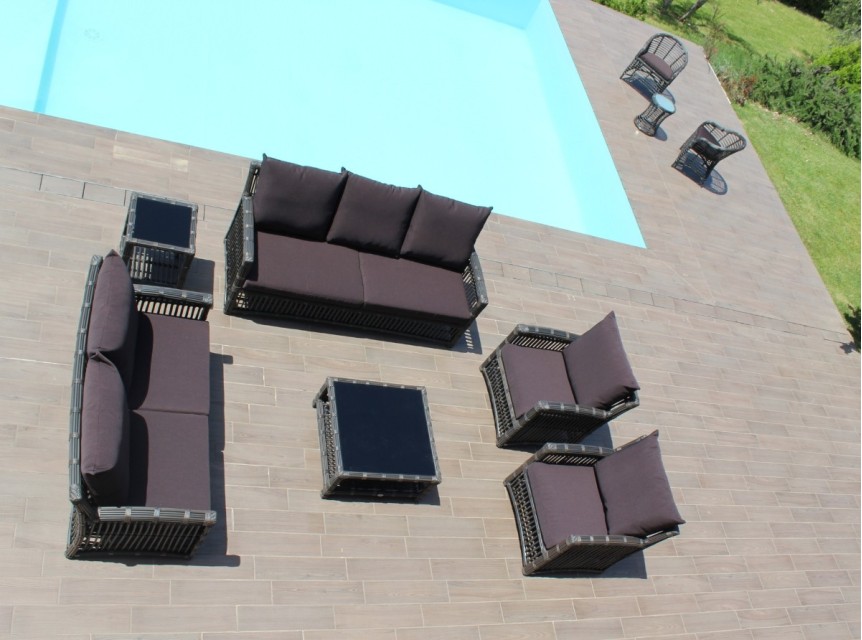 Set da giardino con tante sedute di design