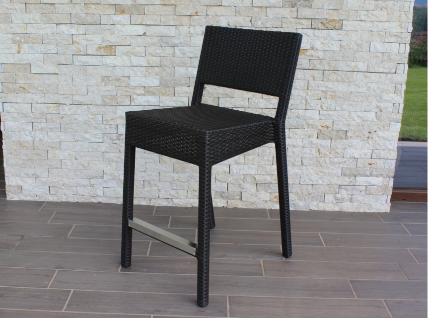 Sgabello in rattan sintetico per esterno