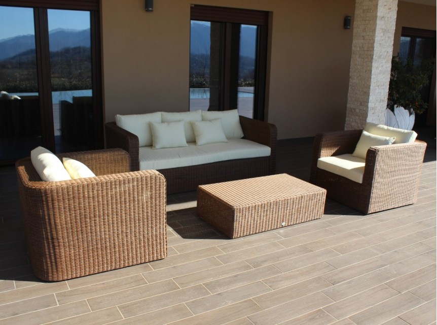 Salotto grandi dimensioni per esterno con sedute ampie