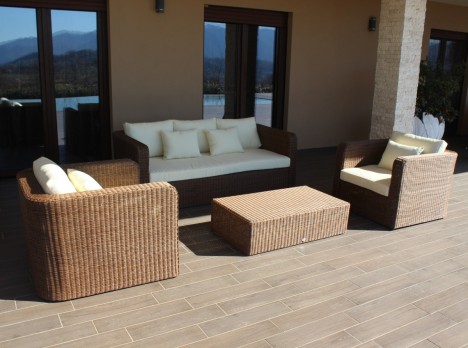 Salotto grandi dimensioni per esterno con sedute ampie