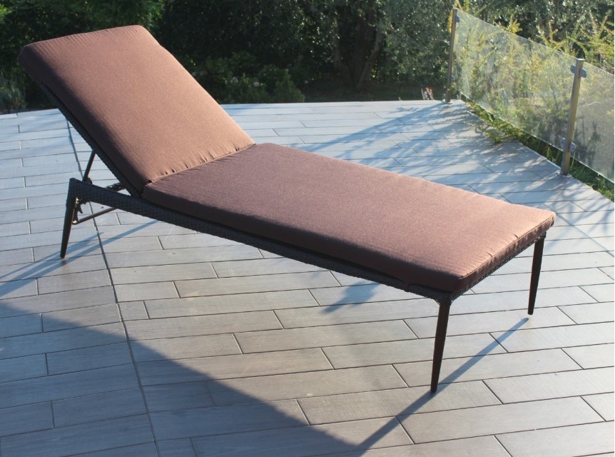 Sdraio da piscina con schienale recrinabile