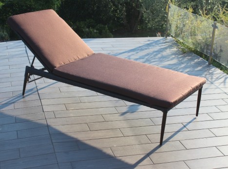 Sdraio da piscina con schienale recrinabile