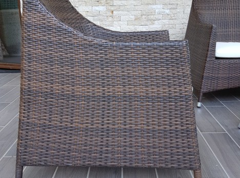 Poltrone da giardino compatte di design in rattan sintetico