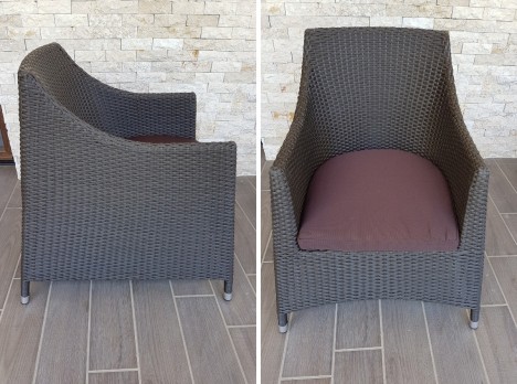 Poltrone comode per esterno impilabili