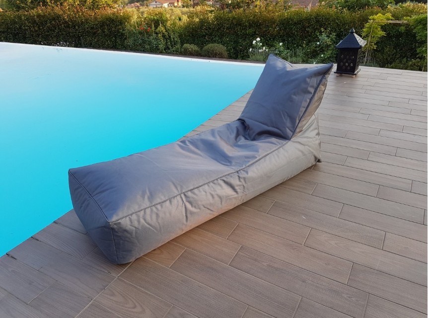 Dream lettino per esterno in tessuto outdoor grigio