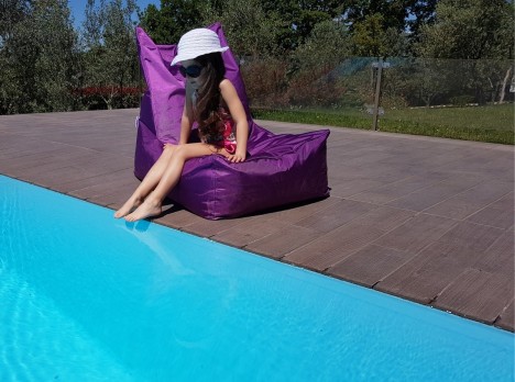 Poltroncina da esterno in tessuto con seduta ergonomica