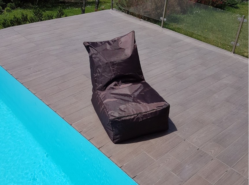 Poltrona da esterno in tessuto ergonomica marrone