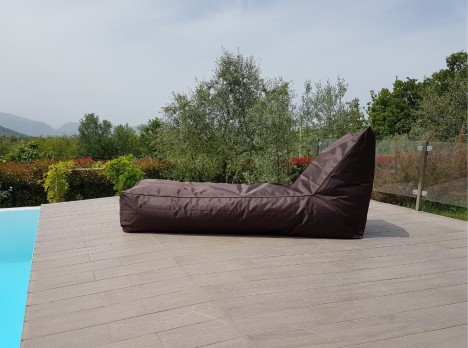 Lettino ergonomico da esterno in tessuto tecnico