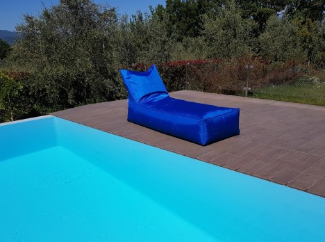 Lettino in tessuto outdoor Dream blu