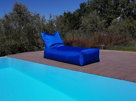 Lettino sfoderabile da esterno in tessuto outdoor