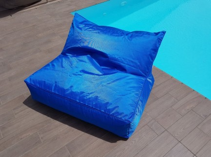 Divanetto da giardino in tessuto sfoderabile colore blu 2