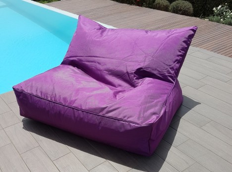 Poltrona a sacco da giardino in tessuto Viola