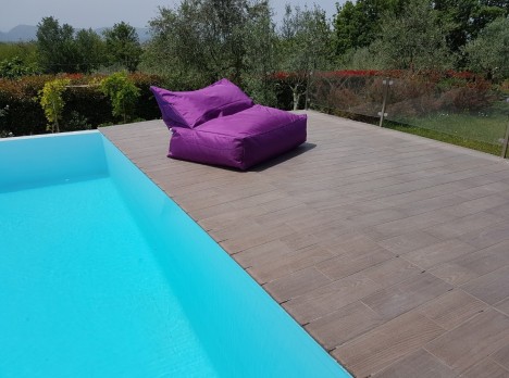 Seduta per esterno in tessuto con imbottitura morbidissima