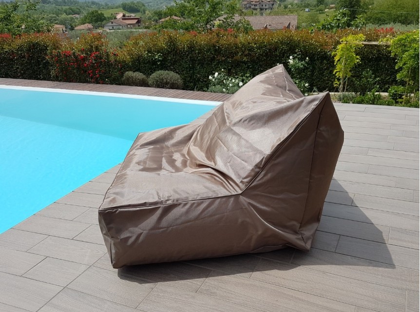 Poltrona due posti da giardino con rivestimento in tessuto outdoor
