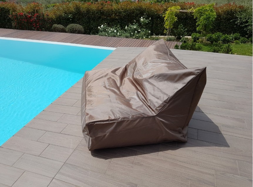 Poltrona leggera due posti da esterno tortora