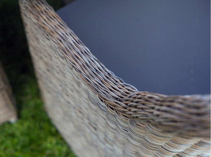 Poltrone da esterno a schienale alto e cuscino