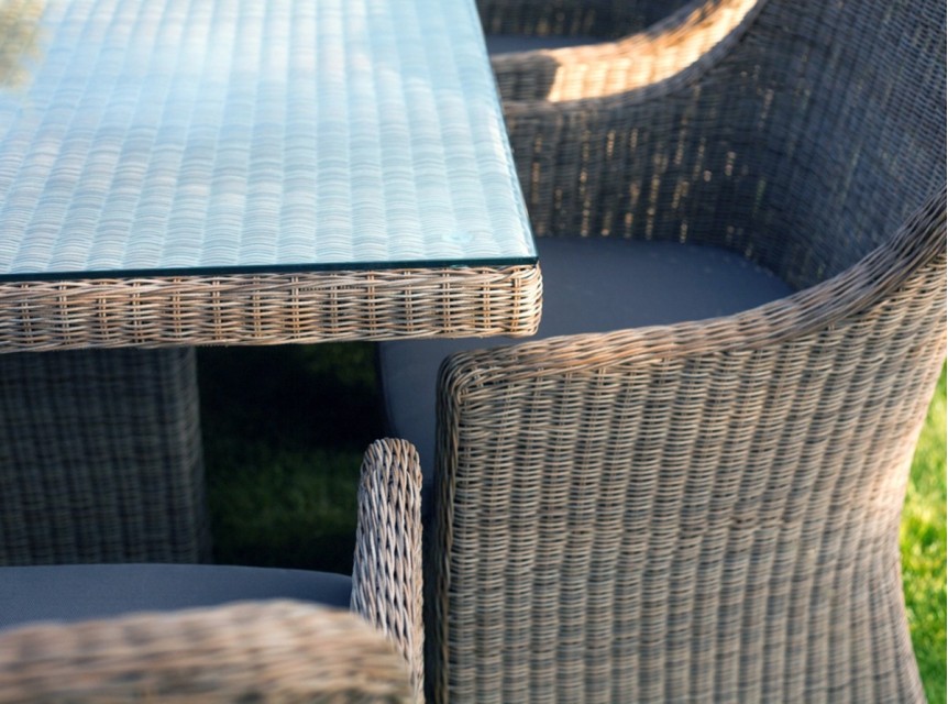 Tavolo da giardino maxi con 10 poltrone