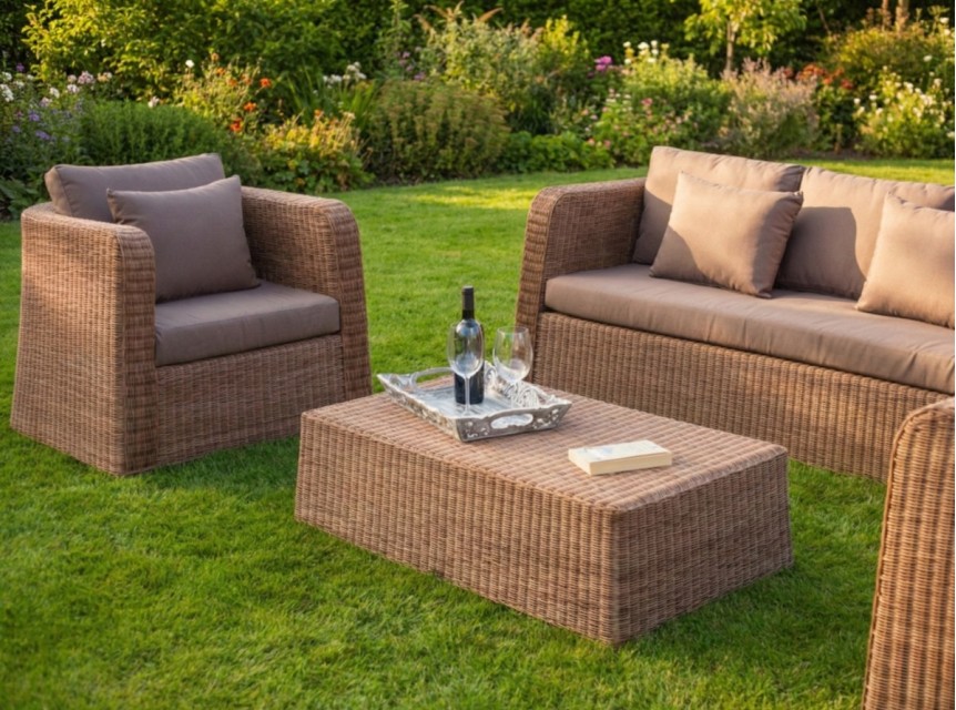 Salotto da esterno in stile classico