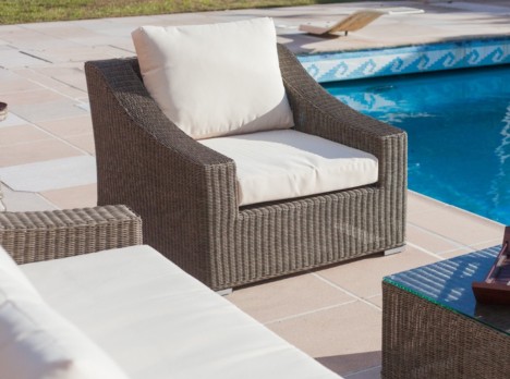 Salotto grande per esterno con poltrone comode