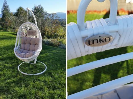 Poltrona a dondolo singola per esterno