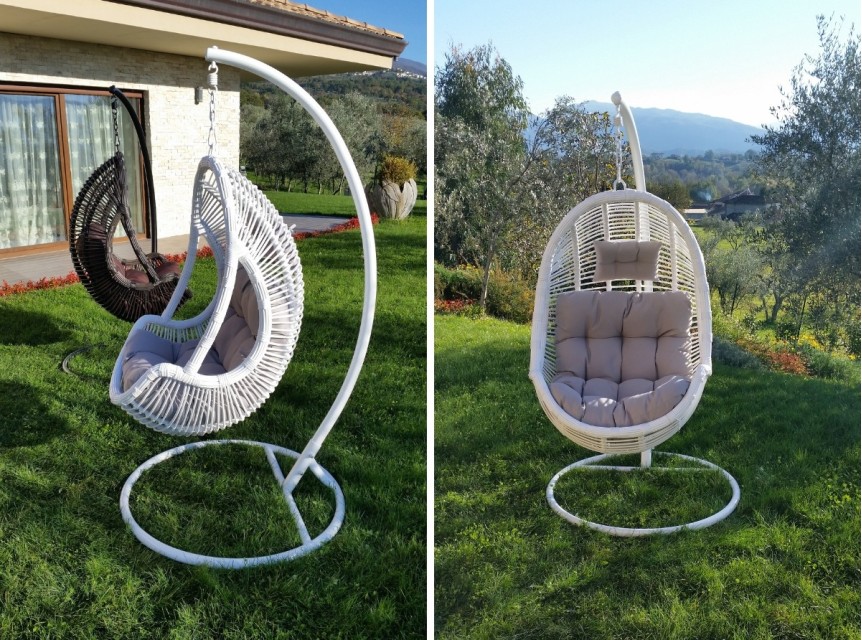Dondolo singolo per momenti di relax in giardino
