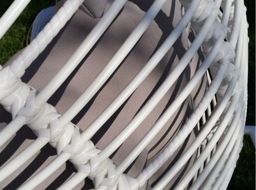 Intreccio in rattan tondo master colore bianco