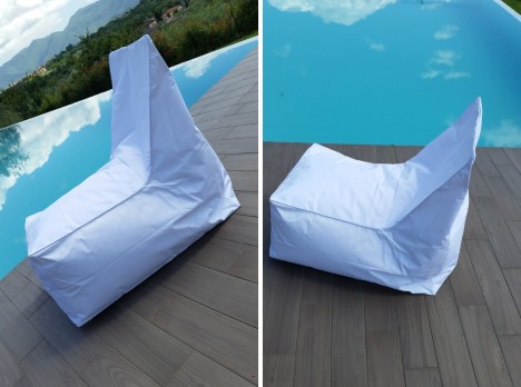 Poltrona da giardino a seduta morbida in tessuto