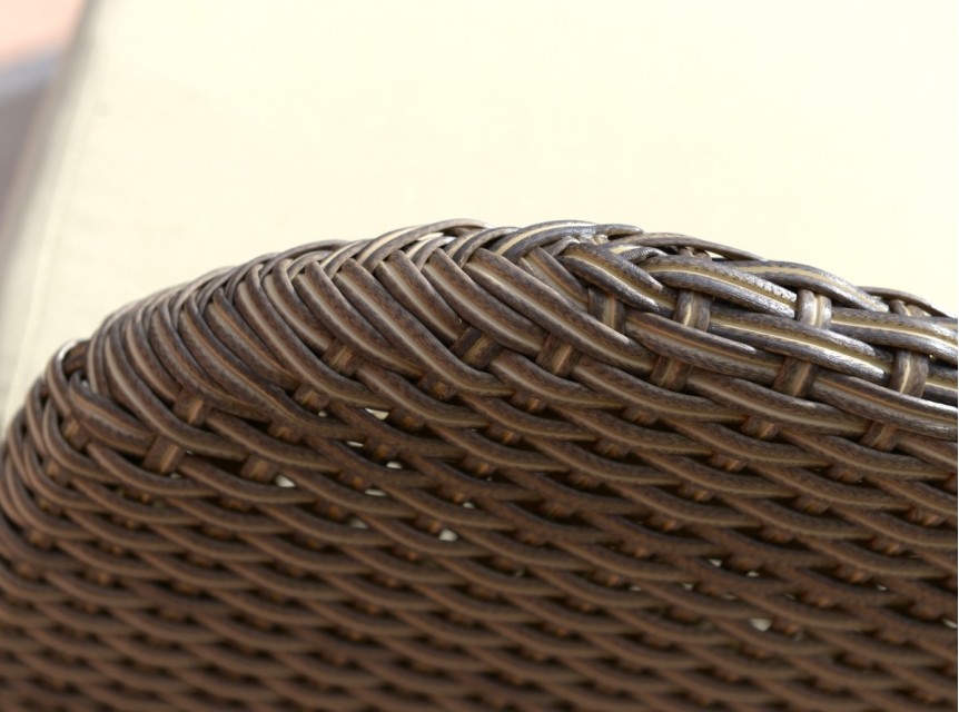 Dettaglio fibra sintetica bicolore