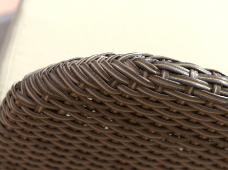 Dettaglio fibra sintetica bicolore