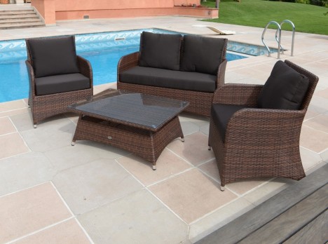 Divanetto da esterno di qualità e design marrone