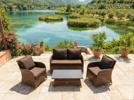 Salottino elegante per esterni e spazi ridotti