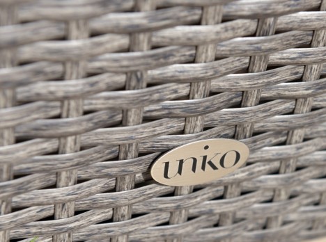 Dettaglio intreccio in fibra sintetica grigia