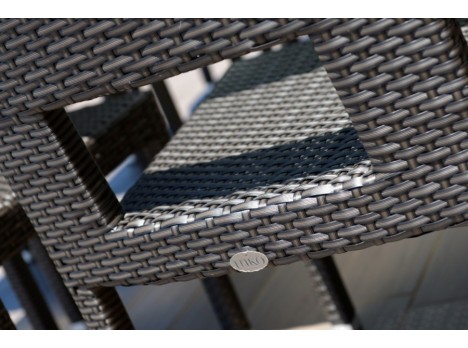 Dettaglio dell'intreccio in rattan