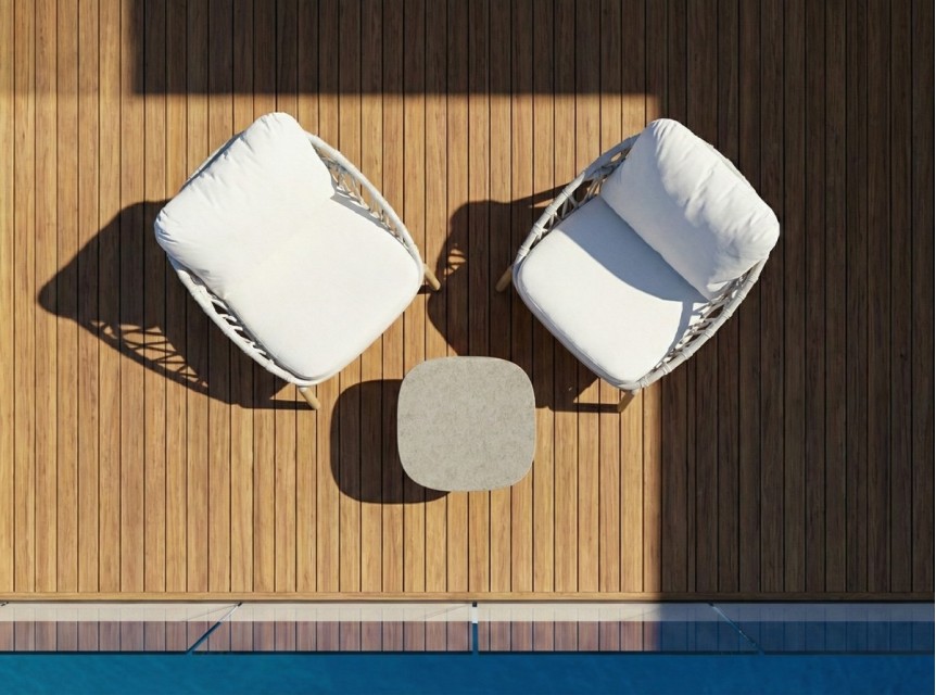 Set da esterno con poltrone e tavolinetto di qualità