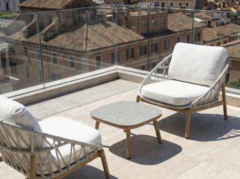 Set due posti da giardino con poltrone comode