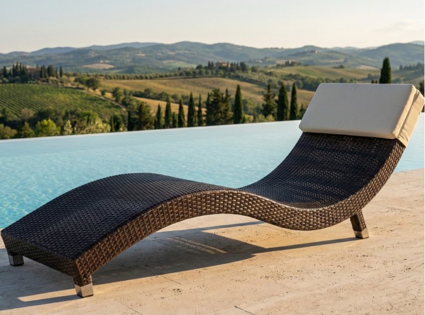Lettino da esterno di design per piscina