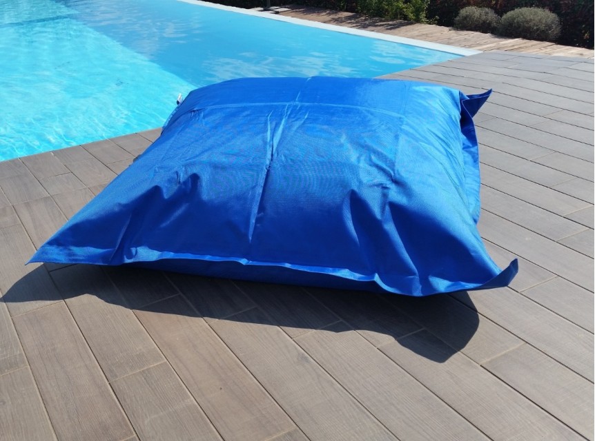 Cuscino da esterno 180x140 in tessuto blu