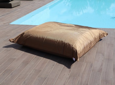 Maxi cuscino in tessuto per esterno colore bronzo